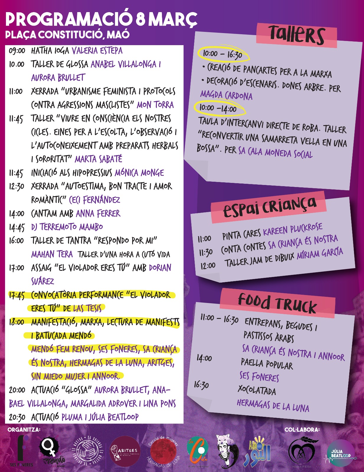 Activitats 8M Menorca